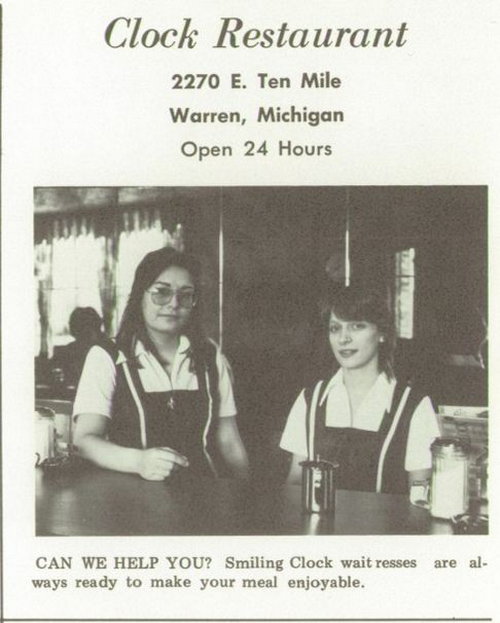Clock Restaurant - Yearbook Ad B